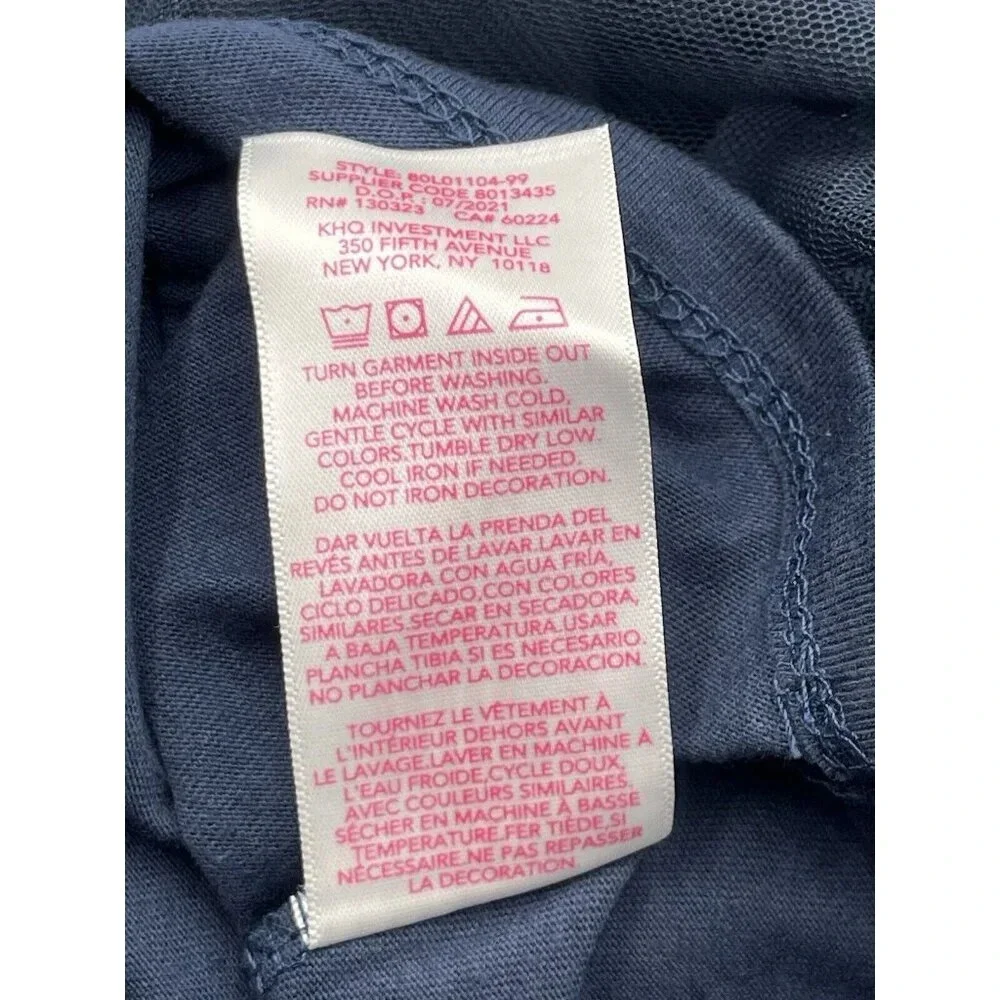 NWT Juicy Couture 12M Baby Girl 2-pc Velvet Navy Blue heart Ruffle/Long Sleeve - Picture 8 of 8